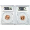 Image 2 : 1955-D & 1958-D LINCOLN CENTS, PCGS MS-66 RED