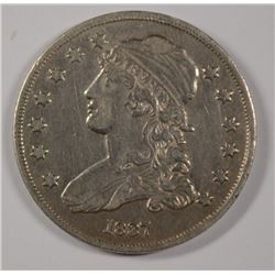 1837 CAPPED BUST QUARTER, VF/XF