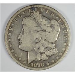 1878 7TF MORGAN SILVER DOLLAR, VG