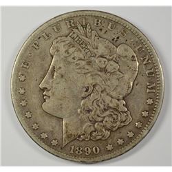 1890-CC MORGAN SILVER DOLLAR, VF  SEMI-KEY