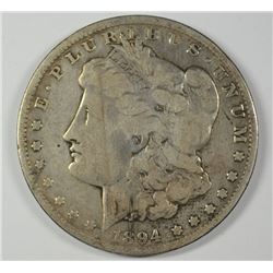 1894-O MORGAN SILVER DOLLAR, VG