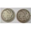 Image 1 : ( 2 ) 1896-S MORGAN SILVER DOLLARS, VG-FINE  SEMI-KEY