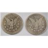 Image 2 : MORGAN SILVER DOLLARS: 1892-S VG, & 1904-S,  GOOD  SEMI-KEY