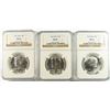 Image 1 : 1965 SMS, 1966 SMS & 1967 SMS KENNEDY HALF DOLLARS ALL NGC MS-66