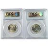 Image 2 : 2 1957 WASHINGTON QUARTERS, PCGS MS-65 & MS-66