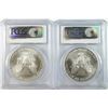 Image 2 : 2002 & 2003 AMERICAN SILVER EAGLES, PCGS MS-69