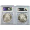 Image 2 : 2003 & 2004 AMERICAN SILVER EAGLES, PCGS MS-69