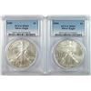 Image 1 : 2004 & 2005 AMERICAN SILVER EAGLES, PCGS MS-69
