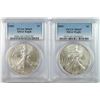 Image 1 : 2005 & 2006 AMERICAN SILVER EAGLES, PCGS MS-69