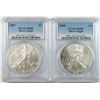 Image 1 : 2006 & 2007 AMERICAN SILVER EAGLES, PCGS MS-69