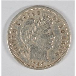 1906-O BARBER DIME VF/XF