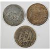 Image 2 : (3) NOT VERY NICE SEATED HALF DOLLARS (1853-O, 1854-O, 1859)