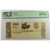 Image 1 : OBSOLETE BANK NOTE HERMAN ELY, ELYRIA, OHIO $5.00 PCGS 64 PPQ
