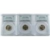 Image 1 : LOT OF ( 3 ) 1939 REVERSE OF 1940 JEFFERSON NICKELS, PCGS MS-66