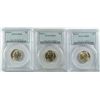 Image 1 : ( 3 ) JEFFERSON NICKELS PCGS GRADED MS-66: 1942-S, 1943-S & 1945-P
