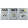 Image 2 : ( 3 ) PCGS GRADED ROOSEVELT DIMES: 1949-S MS-66, 1952-S MS-66 & 1953-S MS-65 FB