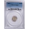 Image 1 : 1851 3-CENT SILVER, PCGS MS-63  NICE!!  STRONG AUCTION RECORDS!