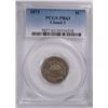 Image 1 : 1873 SHIELD NICKEL,( CLOSED 3 ) PCGS PR-63  TOUGH!