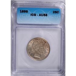 1898 BARBER QUARTER, ICG AU-58