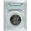Image 1 : 1963 FRANKLIN HALF DOLLAR, PCGS PROOF-66 DEEP CAMEO!