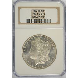 1884-O MORGAN SILVER DOLLAR, NGC MS-64 DPL  SUPERB!!