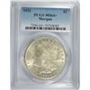 Image 1 : 1921 MORGAN SILVER DOLLAR, PCGS MS-64+