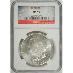 1878-S MORGAN DOLLAR NGC MS-63