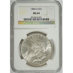 1884-O MORGAN DOLLAR NGC MS-64