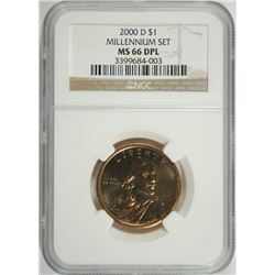 2000-D SACAGWEA DOLLAR (MILLENNIUM) NGC MS-66 DPL !!!