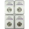 Image 1 : (4) SLABBED NGC WASHINGTON QUARTERS (1945-S, 1946-S, 1947-D, 1948-S) UNC DETAILS
