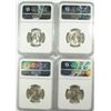 Image 2 : (4) SLABBED NGC WASHINGTON QUARTERS (1945-S, 1946-S, 1947-D, 1948-S) UNC DETAILS