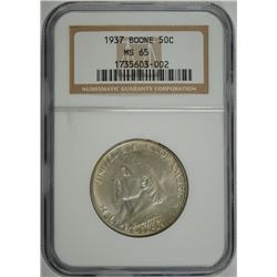 1937 BOONE COMMEN HALF DOLLAR NGC MS-65