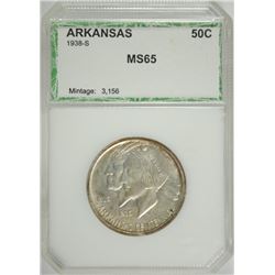 1938-S ARKANSAS COMMEN HALF DOLLAR PCI MS-65