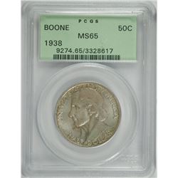 1938 BOONE COMMEN HALF DOLLAR PCGS MS-65 (OGH)