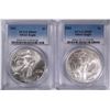 Image 1 : 2002 & 2003 AMERICAN SILVER EAGLES, PCGS MS-69