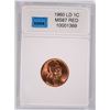 Image 1 : 1960 LARGE DATE LINCOLN CENT, CCGS MS-67 RED
