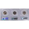 Image 2 : ( 3 ) 1940 JEFFERSON NICKELS, PCGS MS-65 FULL STEPS