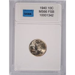 1940 MERCURY DIME, CCGS MS-66 FSB