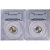 Image 1 : ( 2 ) 1946-D ROOSEVELT DIMES, PCGS MS-66 FULL BANDS
