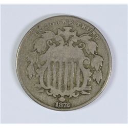 1872 Shield Nickel VG +