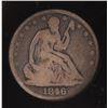 Image 1 : 1846/6-O SEATED HALF DOLLAR, VG/F