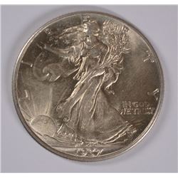 1937 WALKING LIBERTY HALF DOLLAR, MS-65