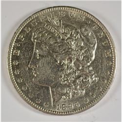 1896-O MORGAN SILVER DOLLAR, AU-55 TOUGH!
