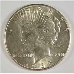 1935-S PEACE SILVER DOLLAR, MS-63 WHITE