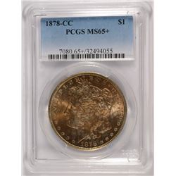 1878-CC MORGAN DOLLAR PCGS MS-65+ GREAT COLOR