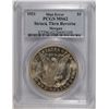 Image 1 : 1921 MORGAN DOLLAR PCGS MS-62 MINT ERROR STRUCK THRU REVERSE