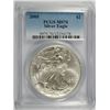 Image 1 : 2005 AMERICAN SILVER EAGLE, PCGS MS-70 RARE LISTS IN PCGS PRICE GUIDE AT $700.00