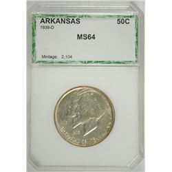 1939-D ARKANSAS COMMEN HALF DOLLAR PCI MS-64