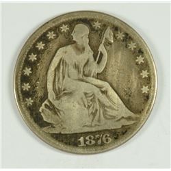 1876 SEATED HALF DOLLAR VG