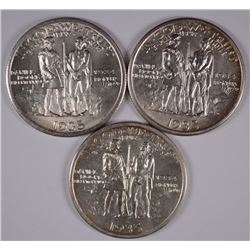 1935/34 (P,D,S) BOONE COMMEN HALF DOLLARS XF/AU